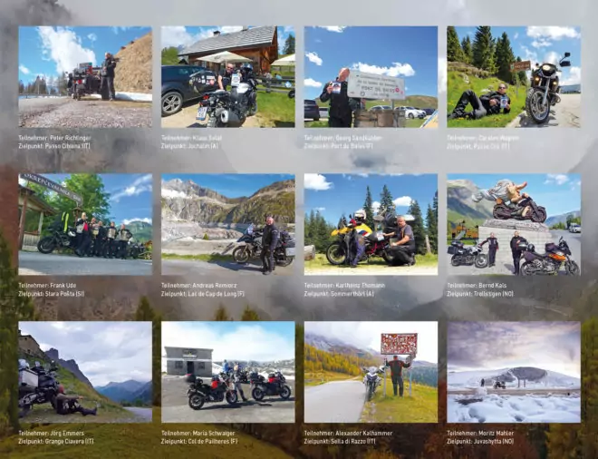 Alpentourer Jahreskalender 2020 Übersicht